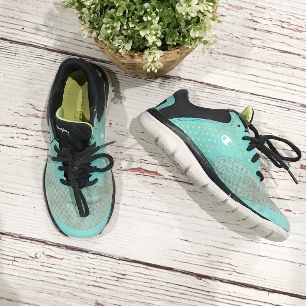 Girls teal Champion sneakers